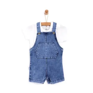 Bebbek Basic Denim Salopet Overalls - Indigo