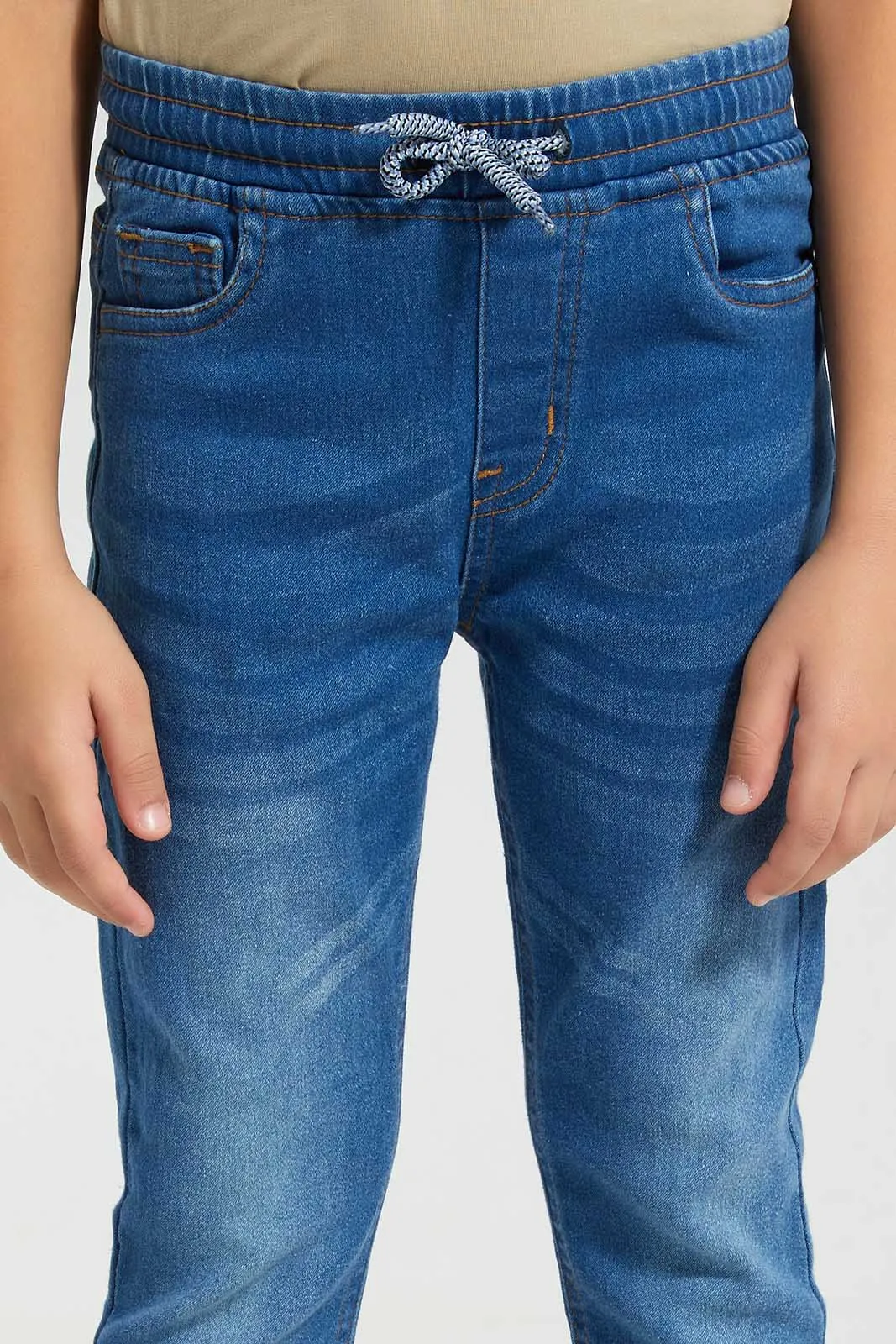 Blue Elasticated Waist Jean