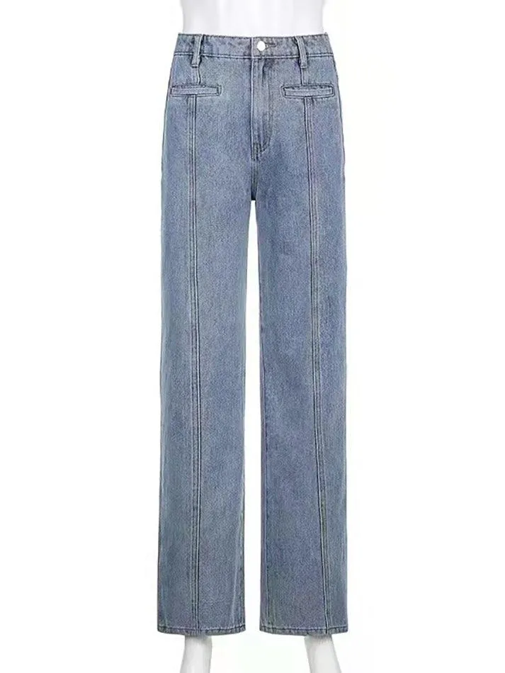 Bonnyshow Back Star Patchwork Jeans