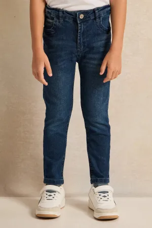 Boys Navy Straight Fit Jeans