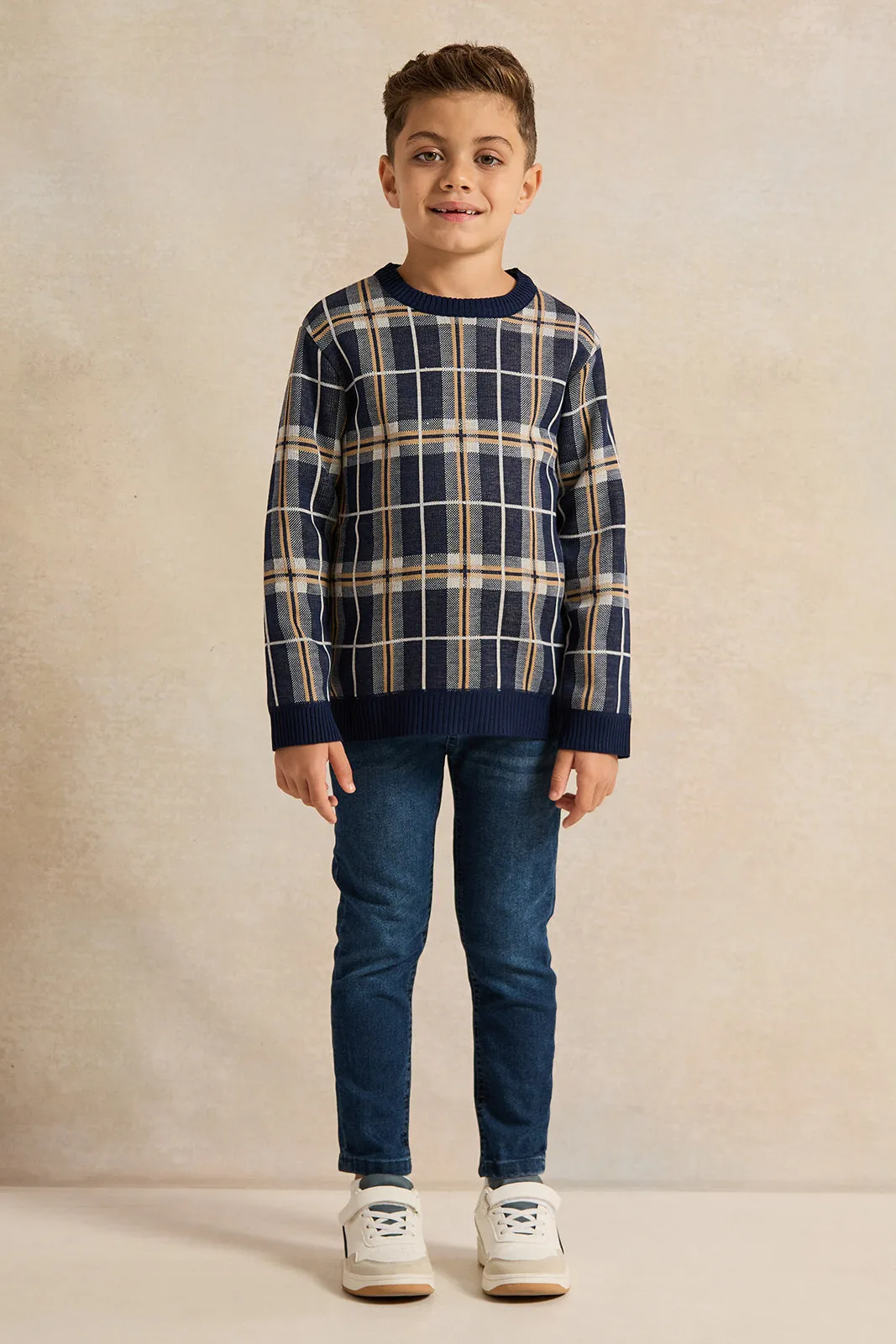 Boys Navy Straight Fit Jeans