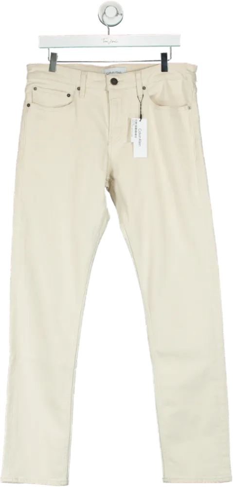 Calvin Klein Ivory Slim Fit Jeans W32