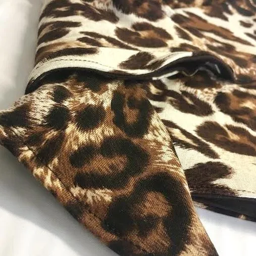 Chemo Head Scarf Headscarf Reversible Leopard Brown