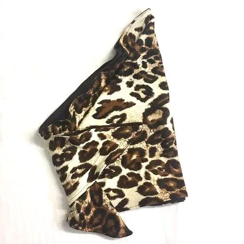 Chemo Head Scarf Headscarf Reversible Leopard Brown