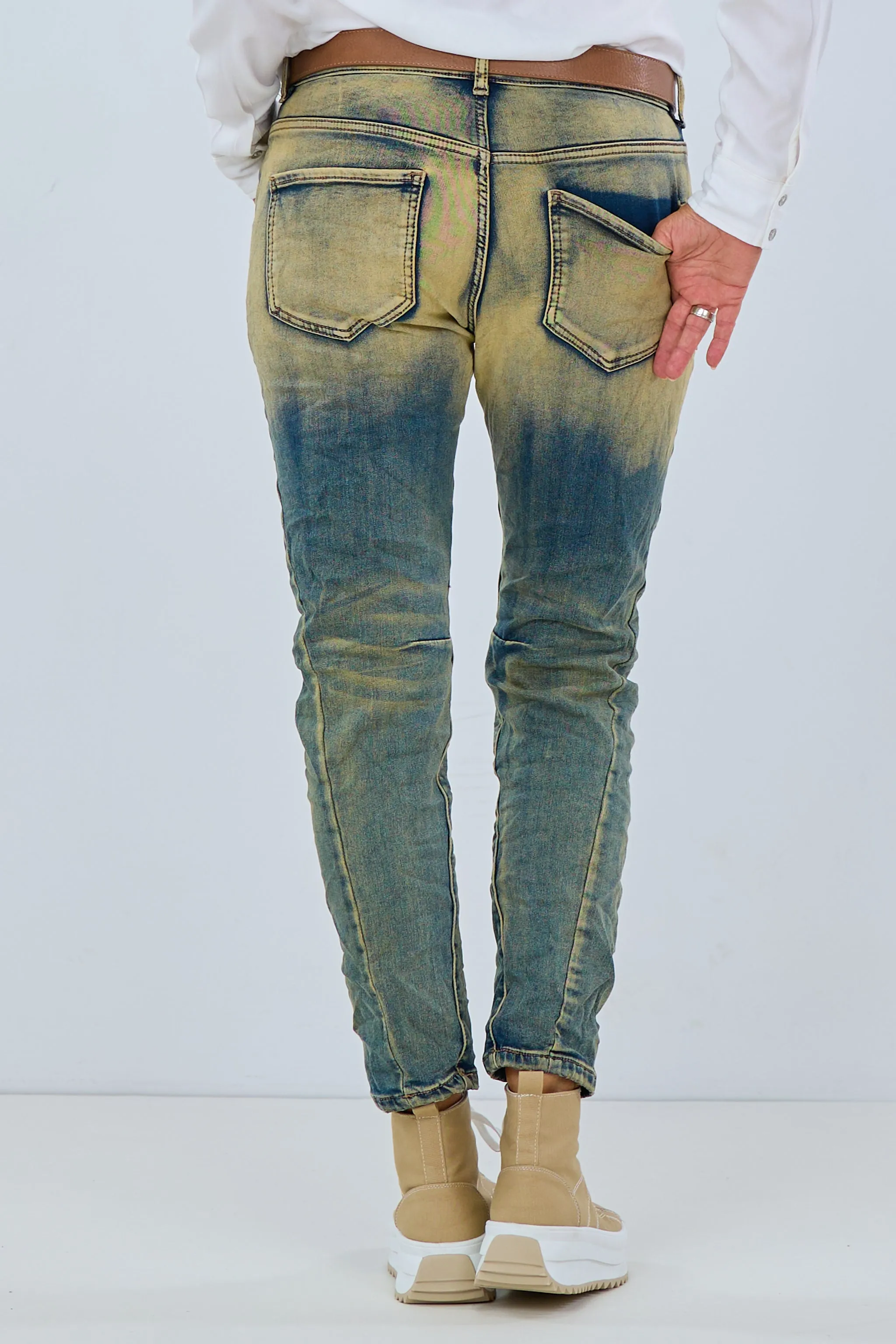 Coole Jeans mit besonderer Waschung, denim-sand