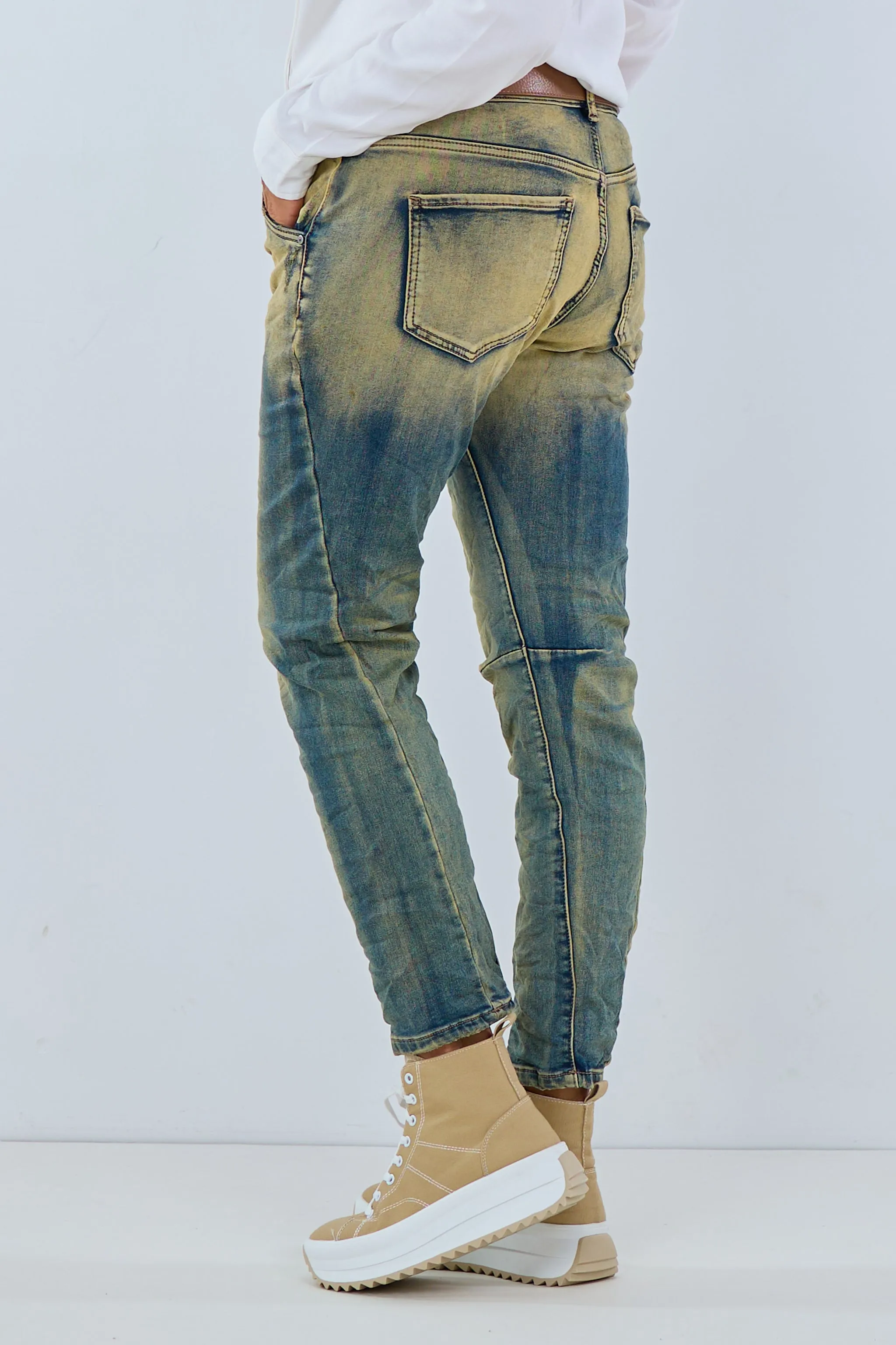 Coole Jeans mit besonderer Waschung, denim-sand