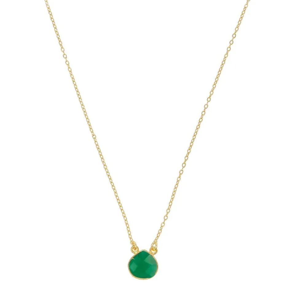 Cosmos Necklace Dark Green Onyx