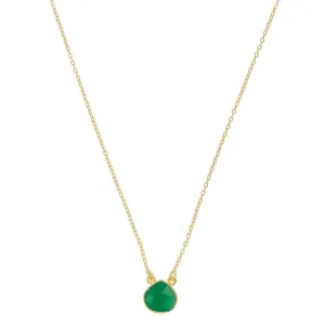 Cosmos Necklace Dark Green Onyx