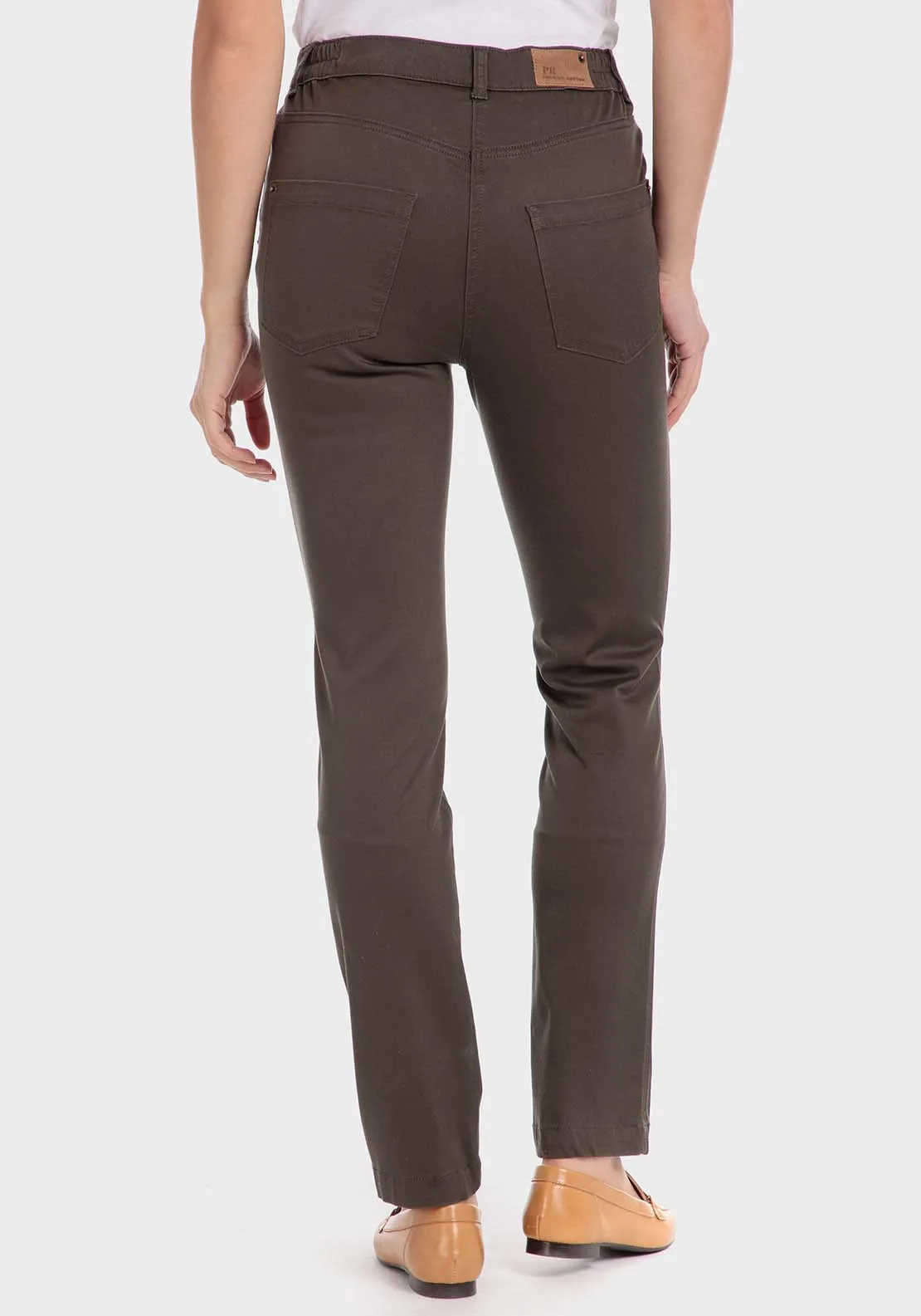 Cotton Trousers With Elastic - Green