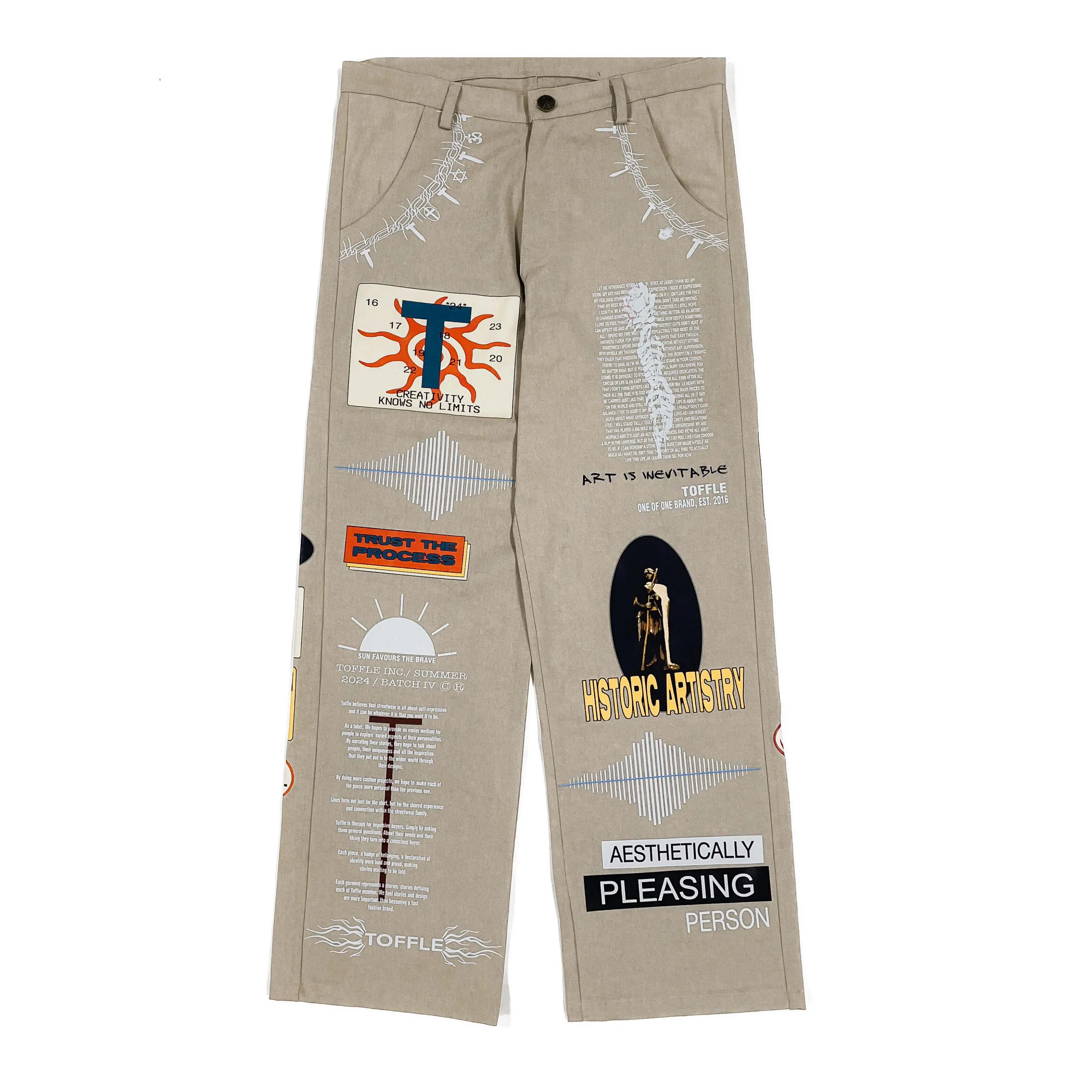 Cream Punk Out Jeans