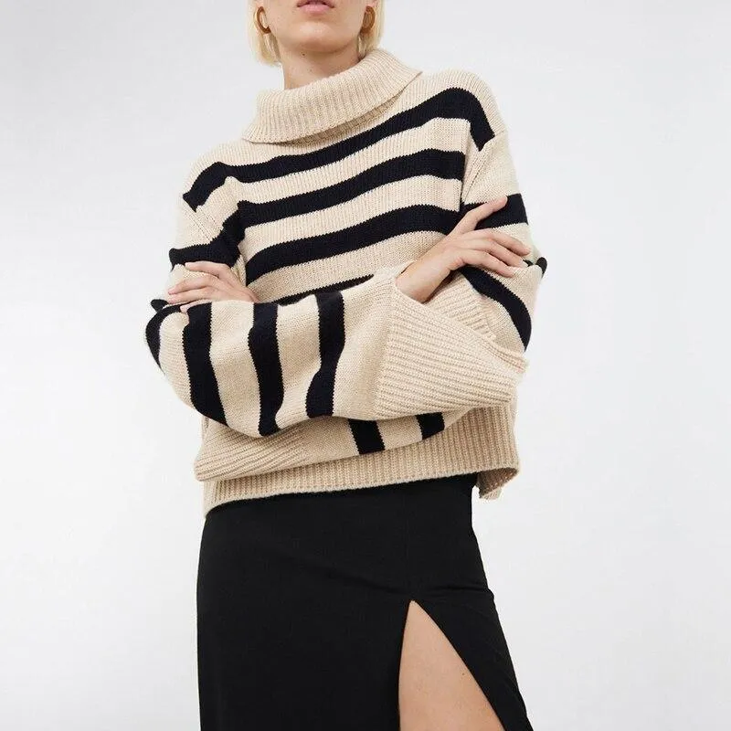 Elegant Warm Long Sleeve Pullover Turtleneck Sweater