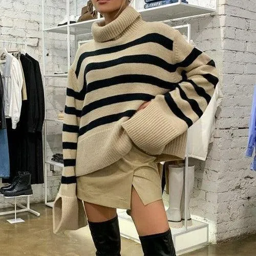 Elegant Warm Long Sleeve Pullover Turtleneck Sweater