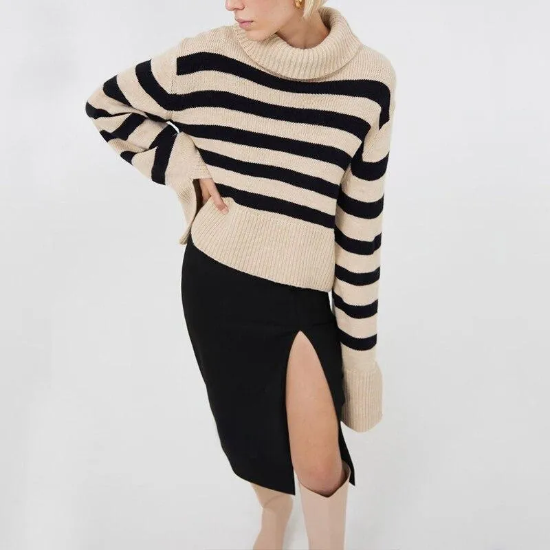 Elegant Warm Long Sleeve Pullover Turtleneck Sweater