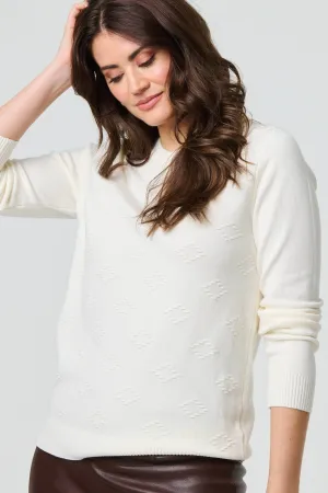 Embroidered Texture Long Sleeve Jumper