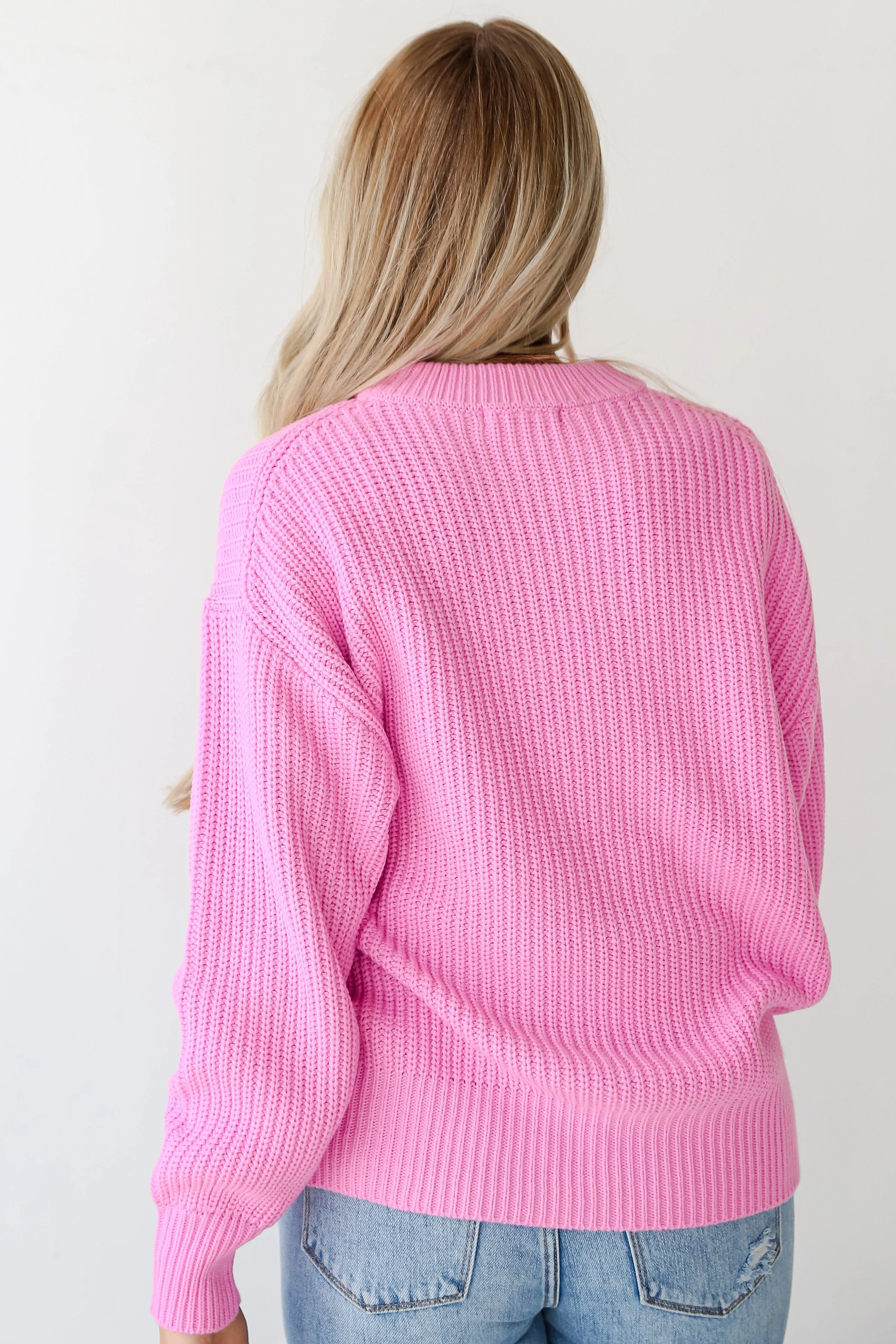 FINAL SALE - Adoring Darling Pink Oversized Sweater - DU DEAL