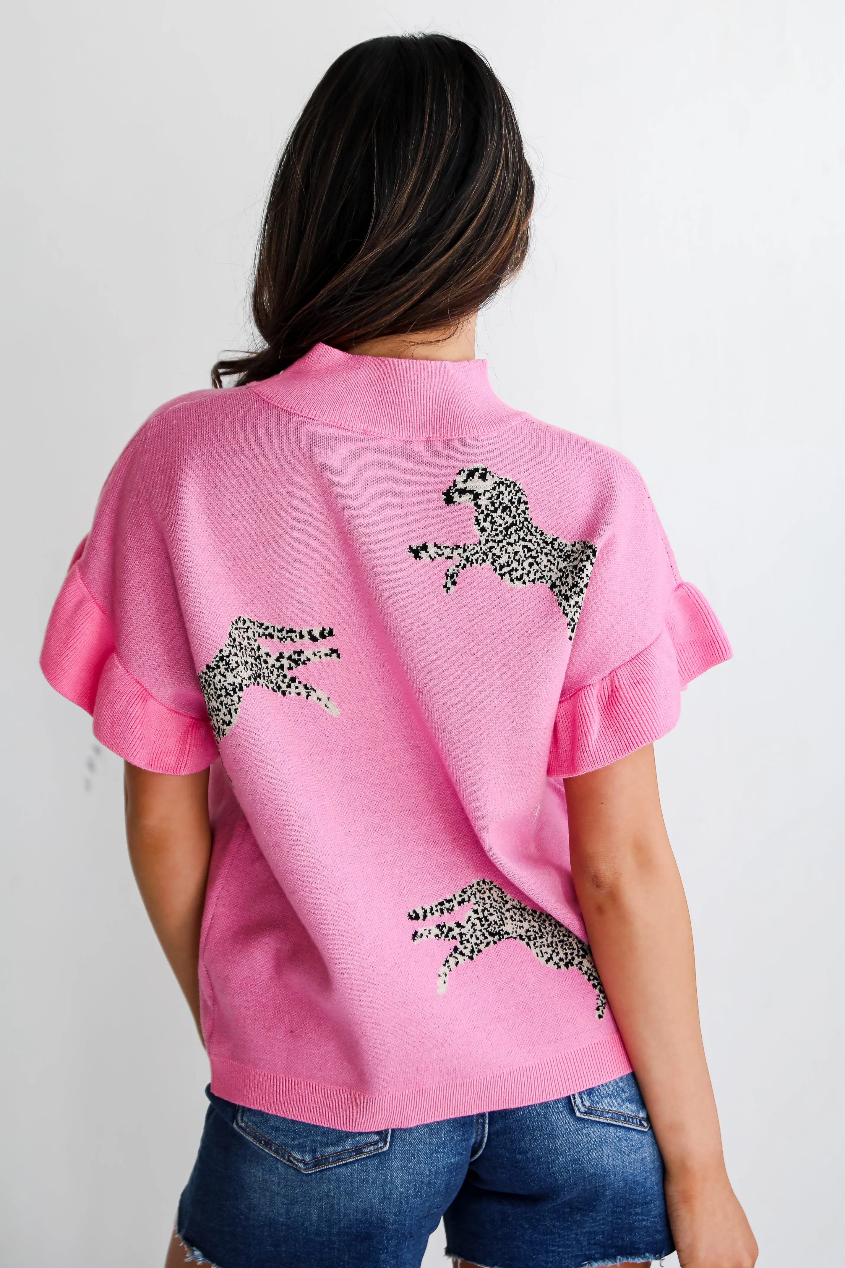 FINAL SALE - Wildly Sweet Pink Cheetah Sweater Top