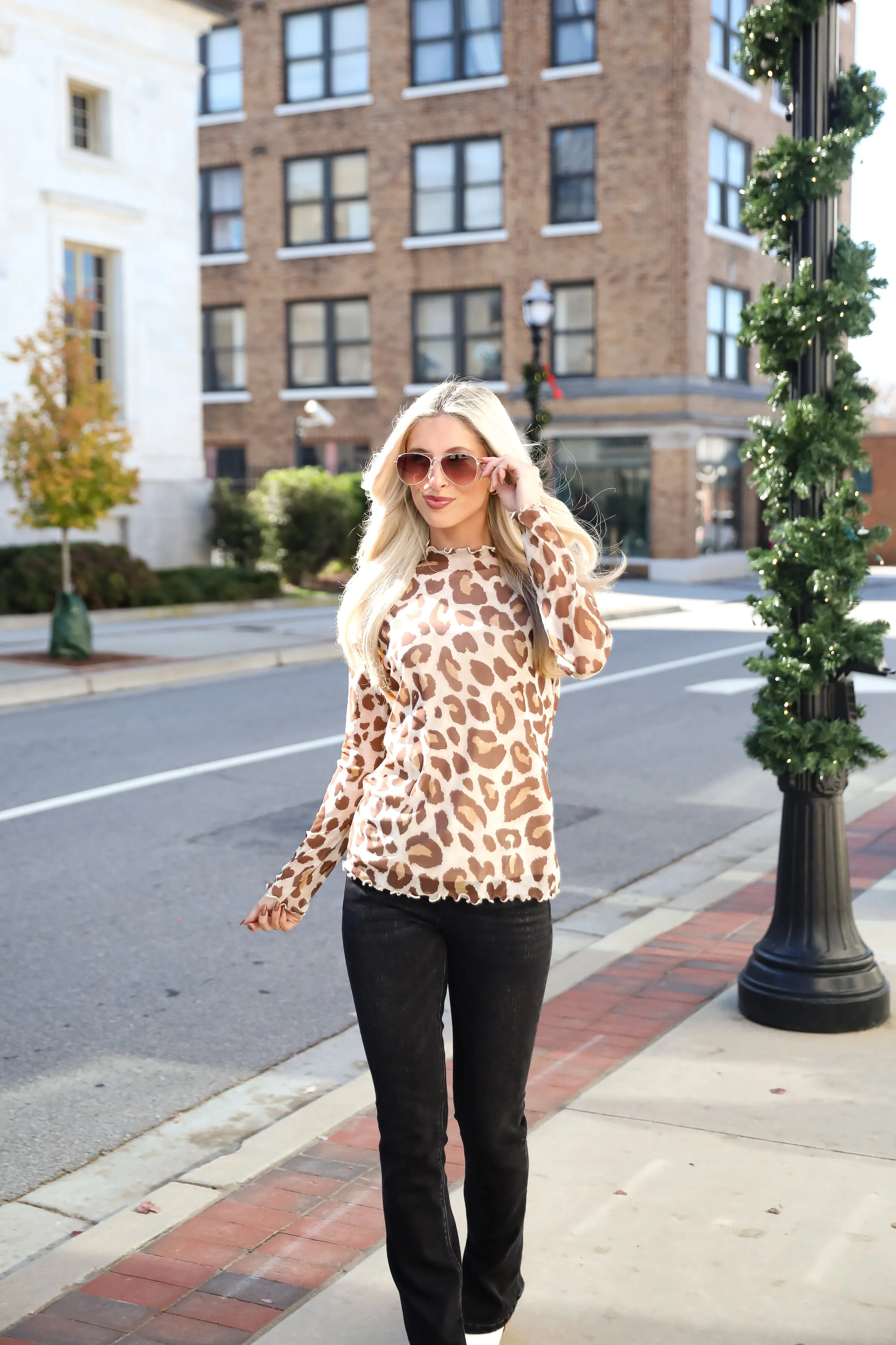 Forever Wild Leopard Mesh Top