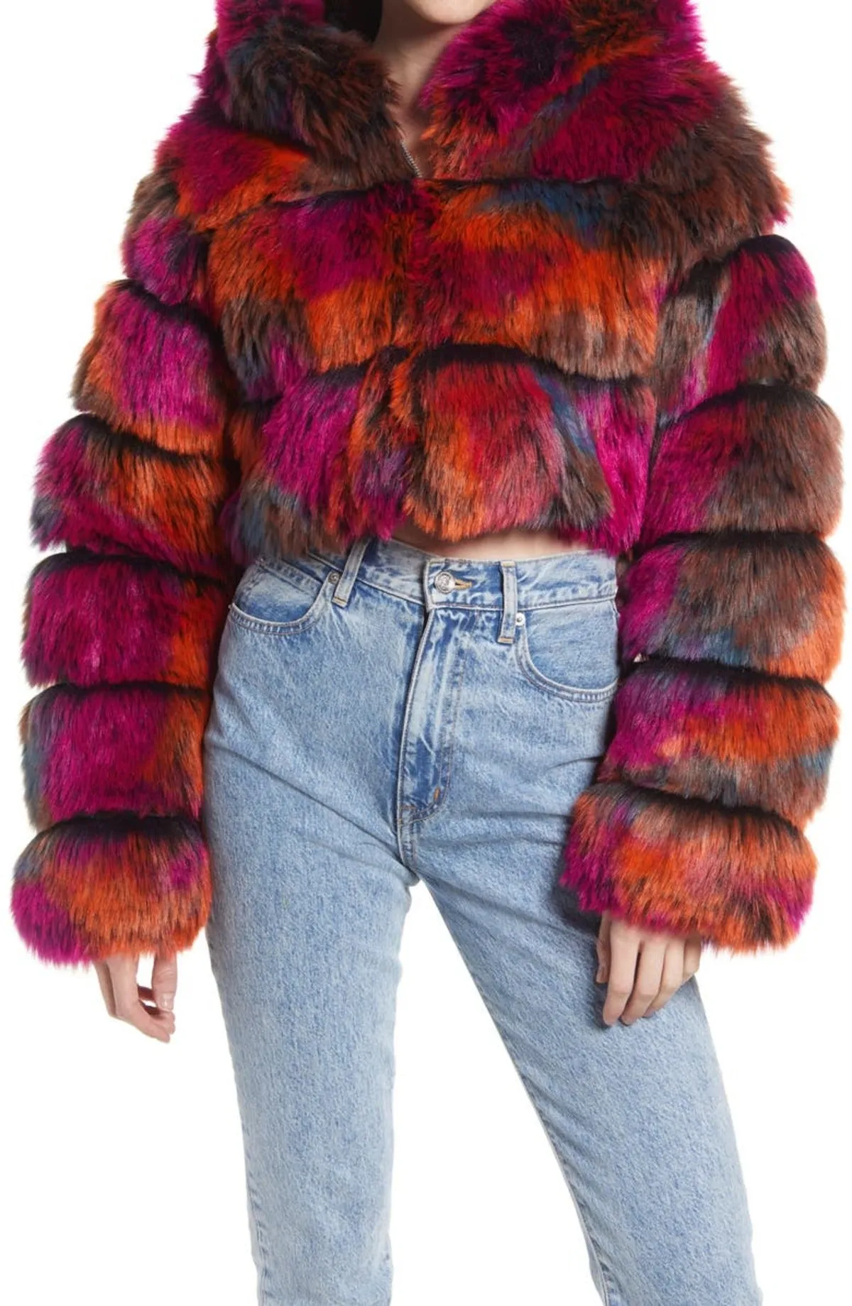 GRACELLE-MLT FAUX FUR JACKET