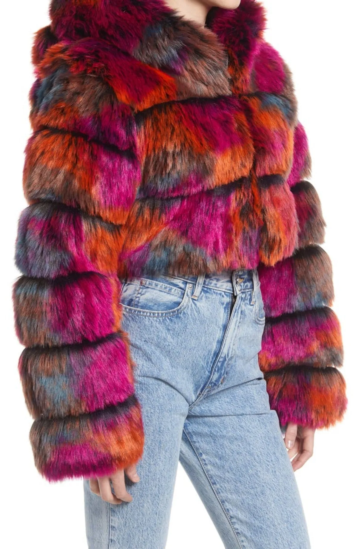 GRACELLE-MLT FAUX FUR JACKET