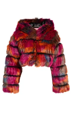 GRACELLE-MLT FAUX FUR JACKET