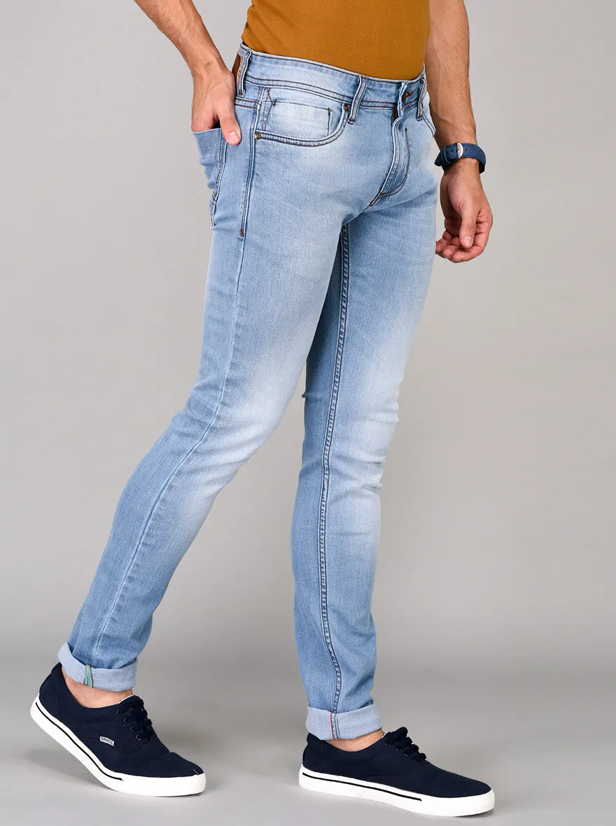 Greenfibre Sky Blue Slim Fit Jeans