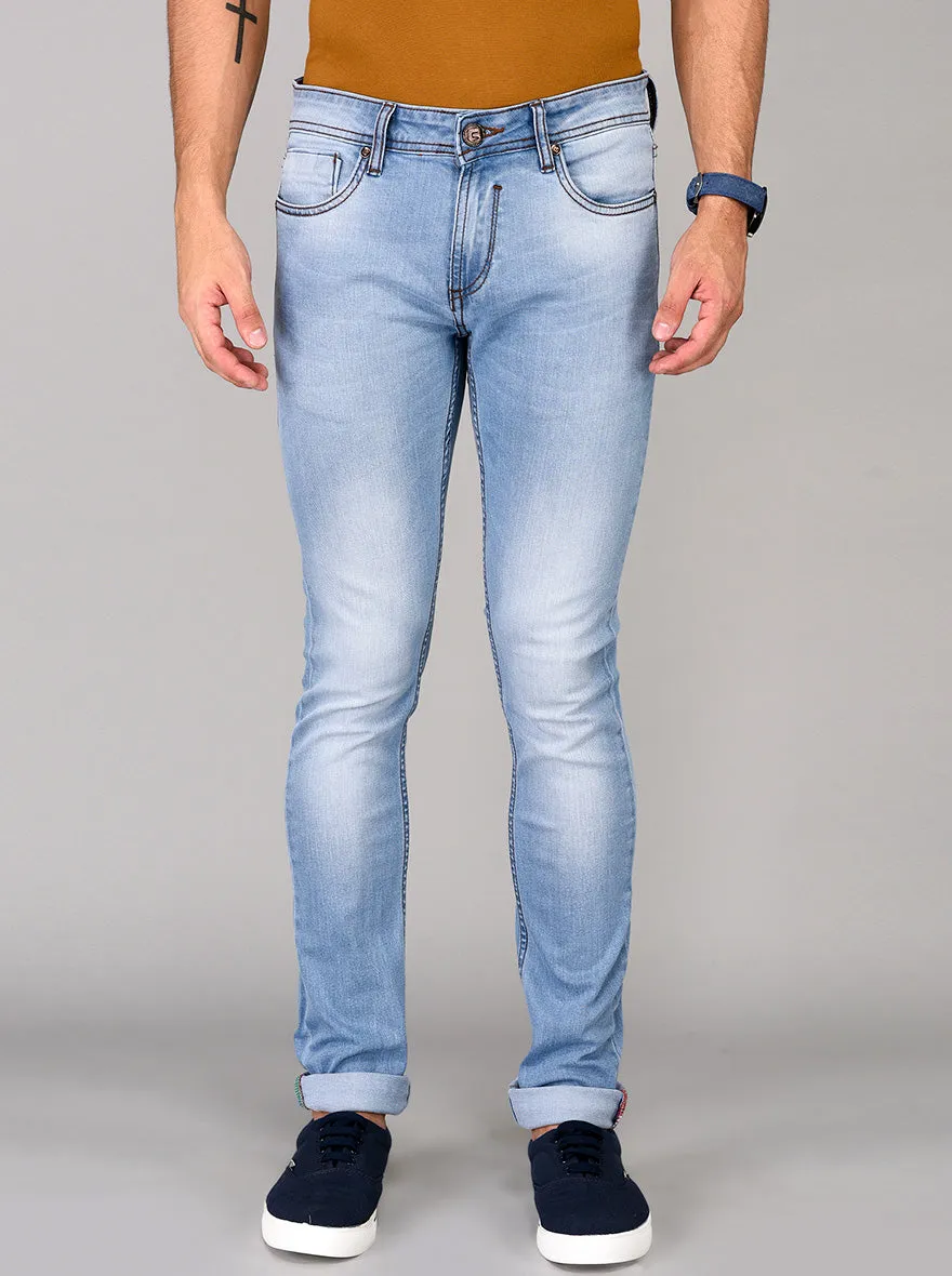 Greenfibre Sky Blue Slim Fit Jeans