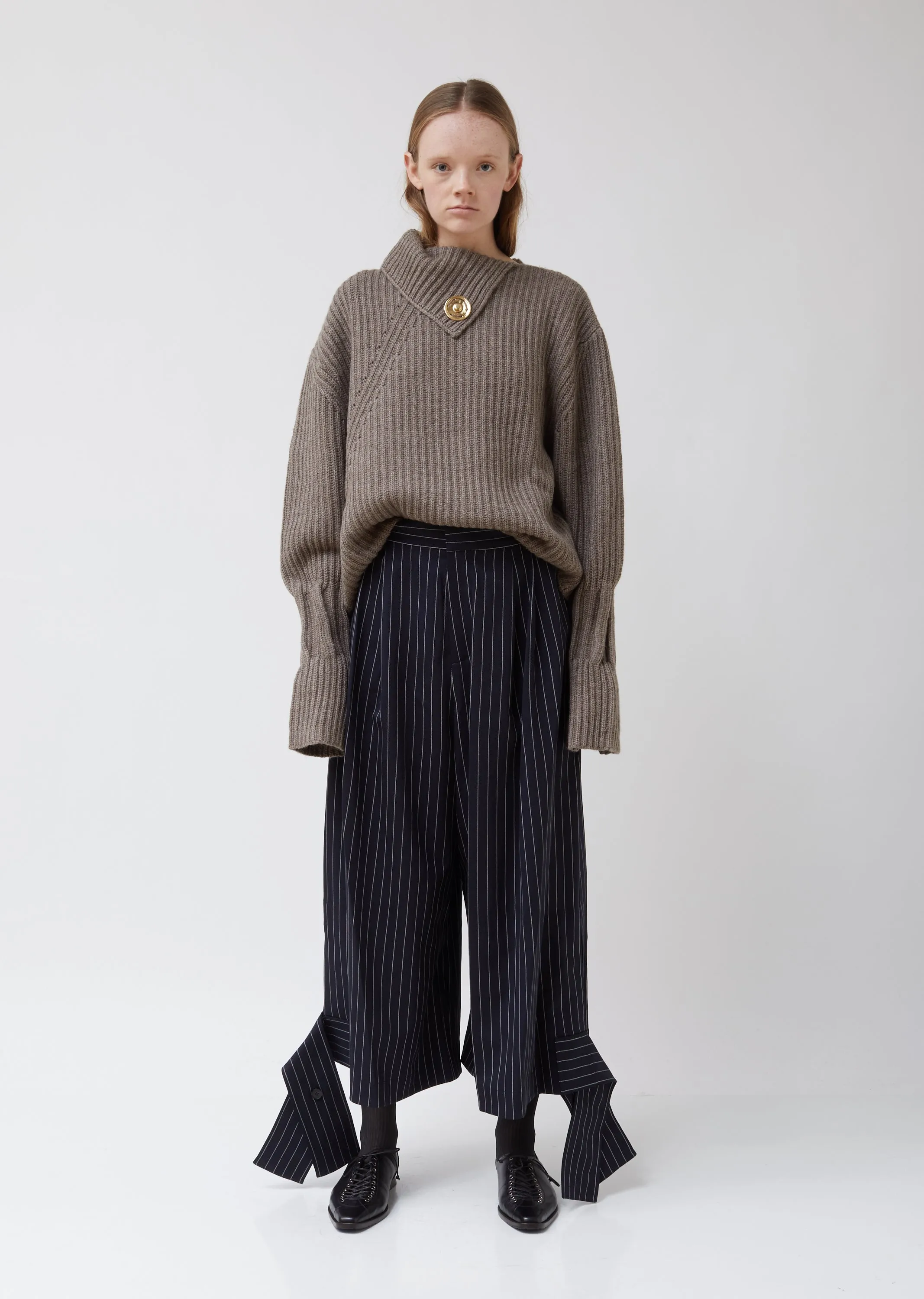 Hem Bow Wool Trousers