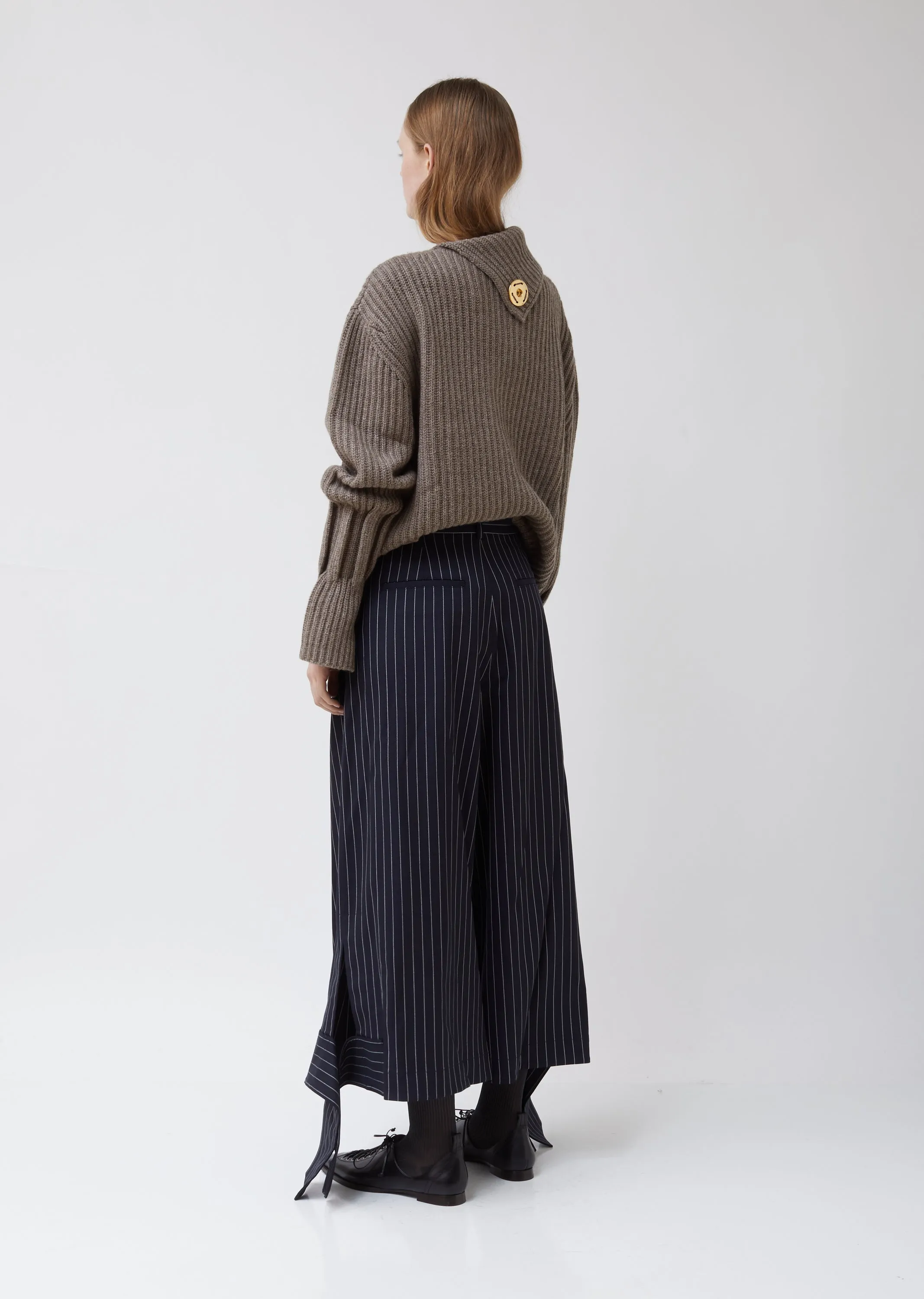 Hem Bow Wool Trousers