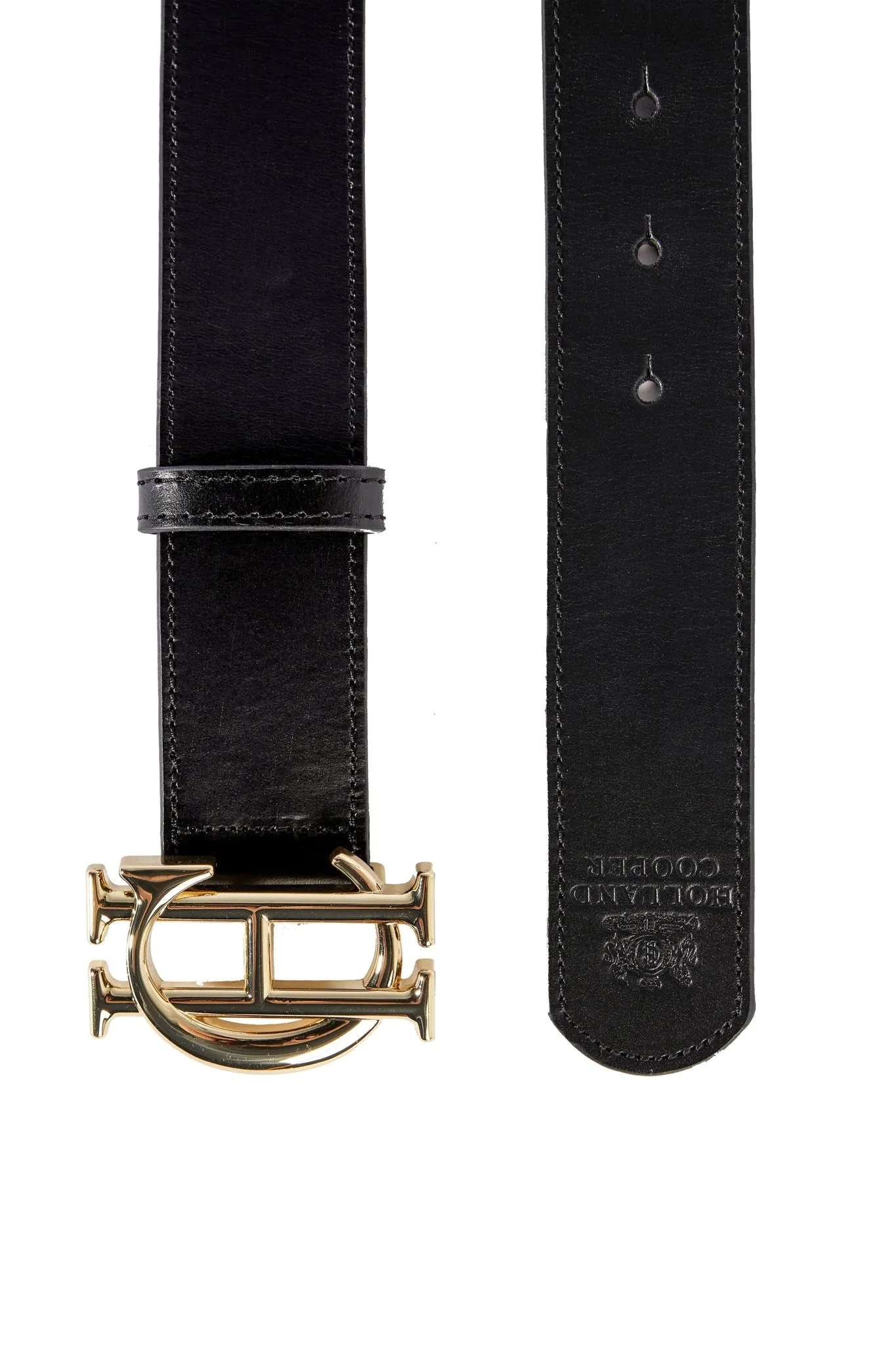 Holland Cooper Classic Ladies Belt in Black and Gold