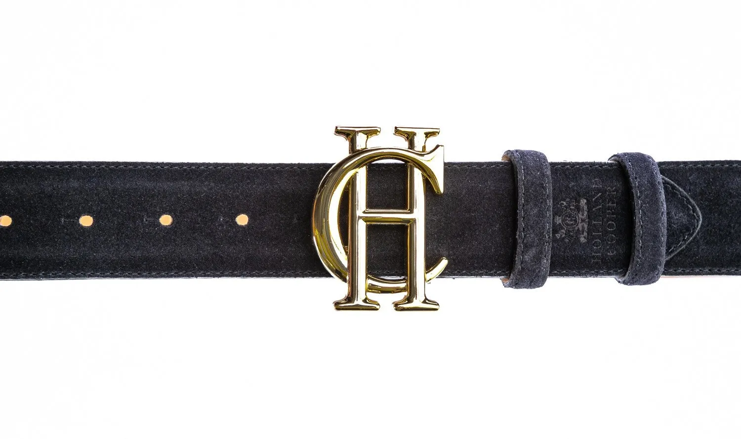 Holland Cooper Suede Ladies Belt in Ink Navy