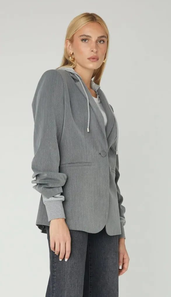 JS71 Brandi Jacket Grey Silver Pinstripe