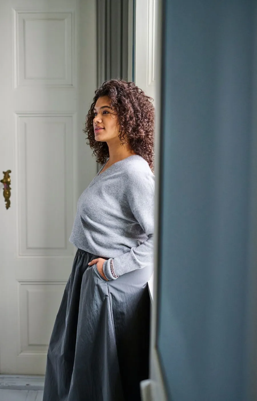 Kaffe Curve Luno Jumper in Grey