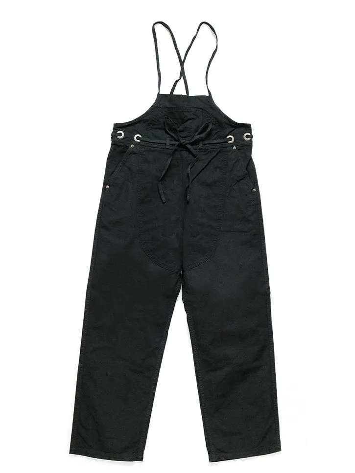 Kapital Light Canvas Welder Overall, Black