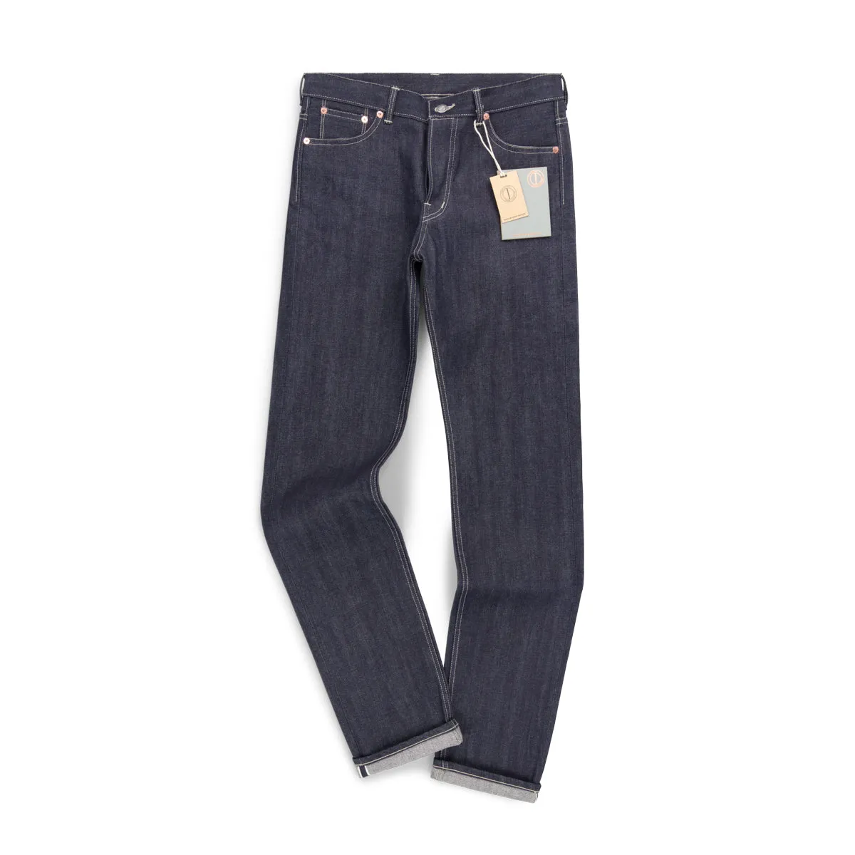 LOT 7 MENS SLIM FIT JEANS 14OZ WHITE SELVEDGE