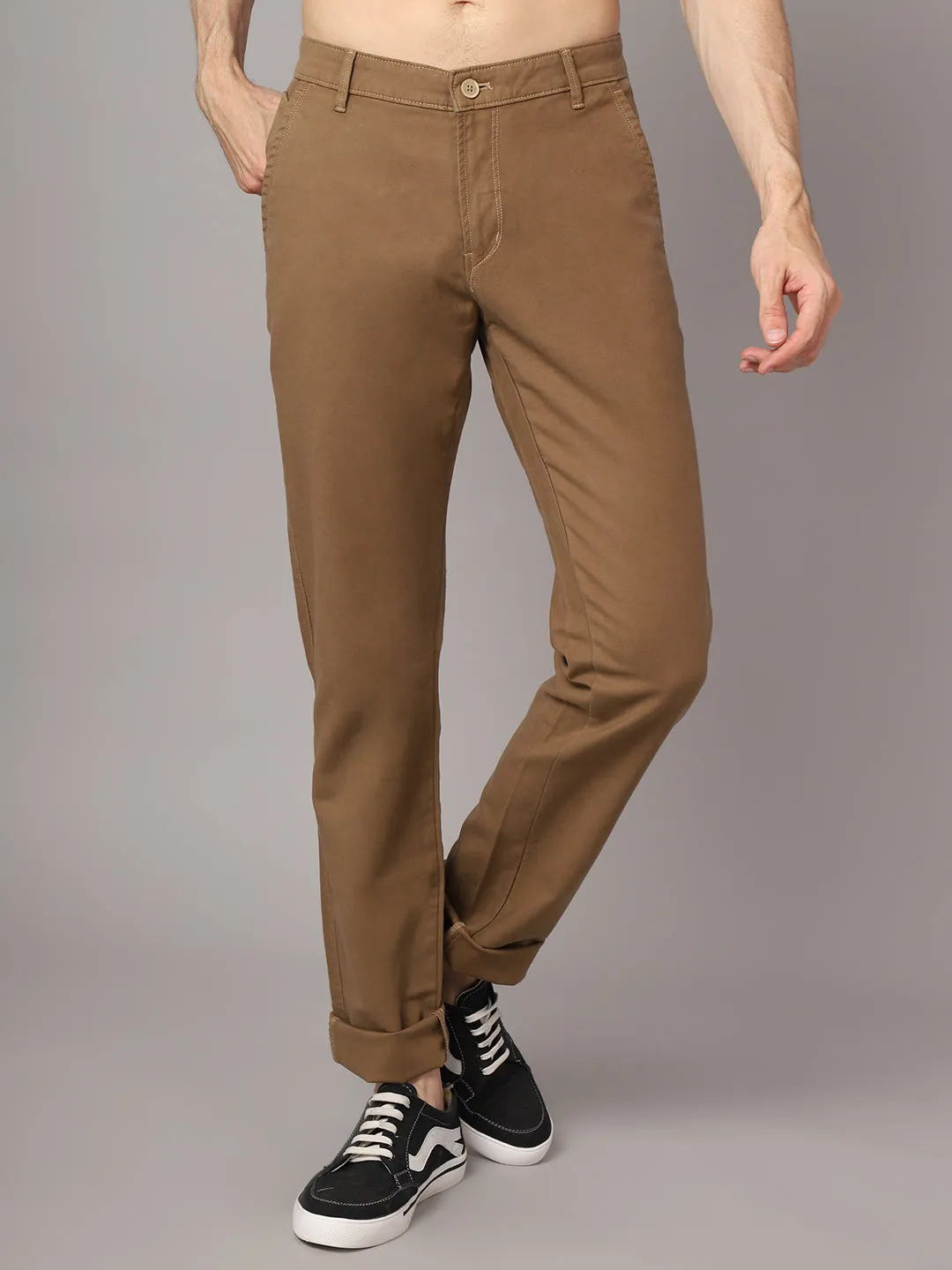 Mens Beige Trouser