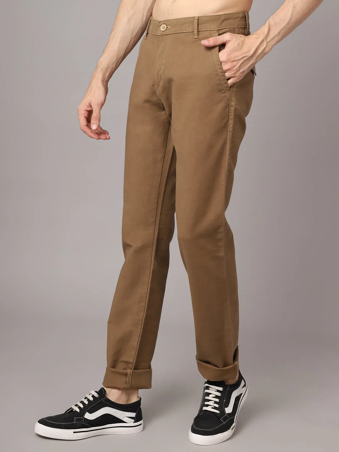 Mens Beige Trouser