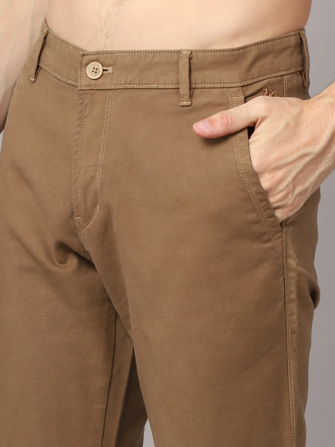 Mens Beige Trouser