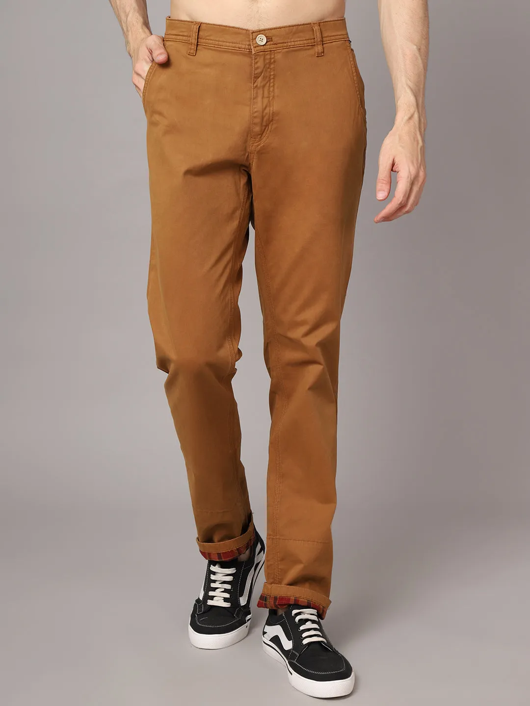 Mens Mustard Trouser