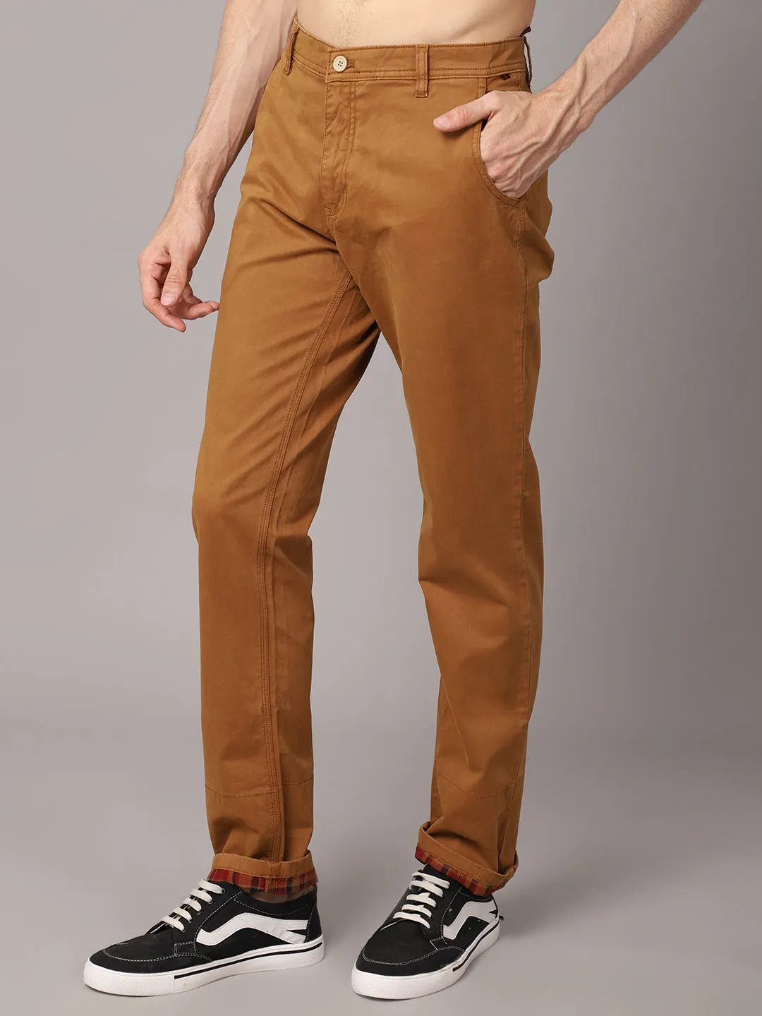 Mens Mustard Trouser