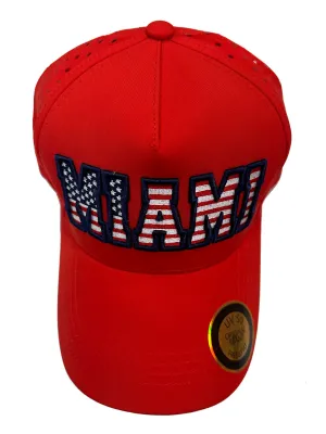 Miami Breathable Mesh Polyester Hats Assortment, Adult Size UV 50 - One Size Fits Most, Dad or Mom Gift Baseball Cap