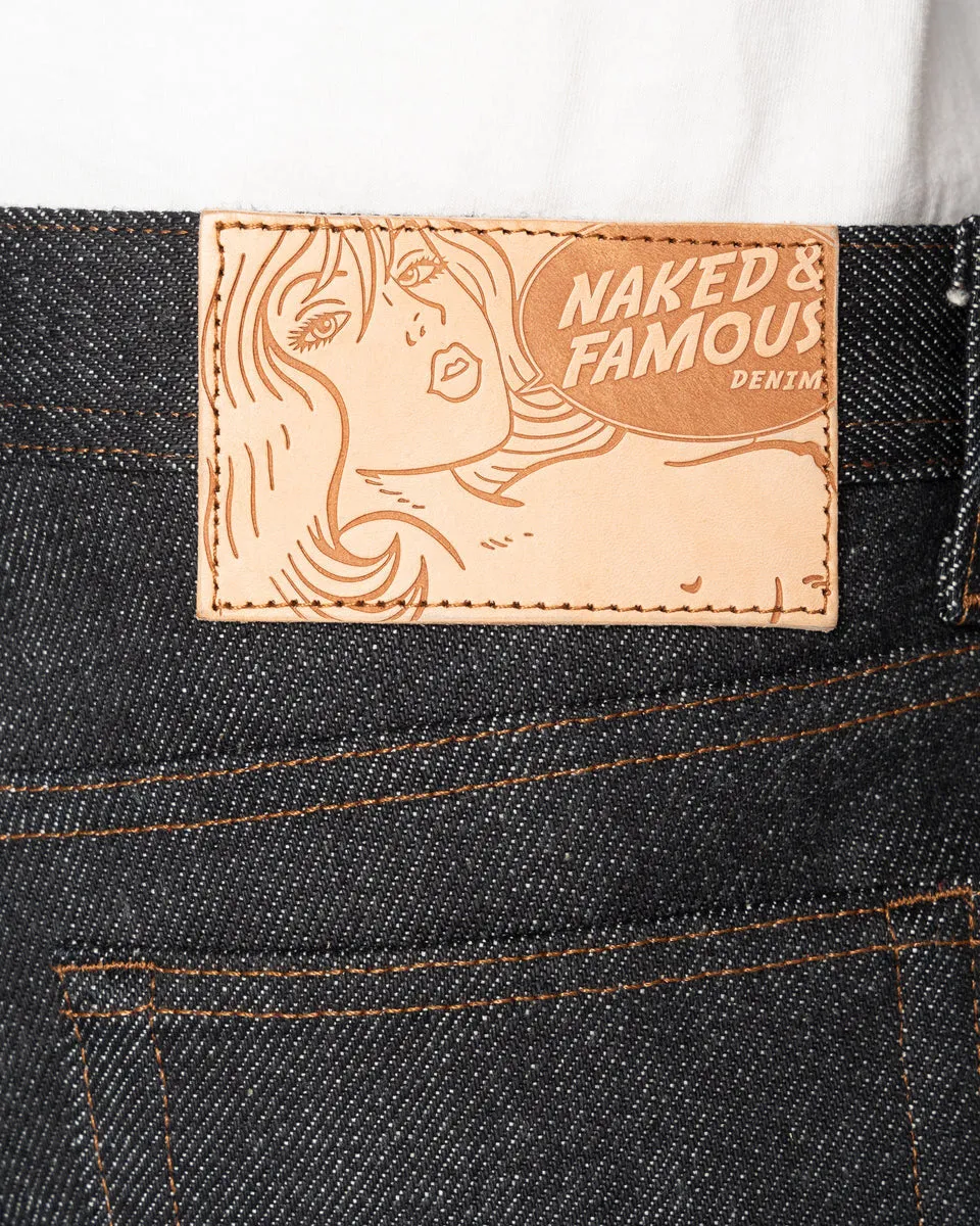 Naked & Famous Denim Weird Guy Regular Tapered Mens Jeans - Elephant 13 Red Core