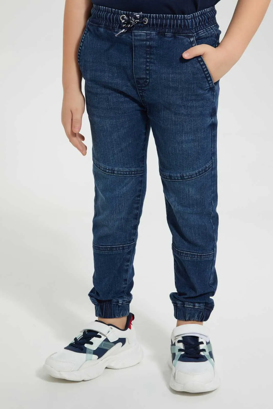 Navy Panelled Jean