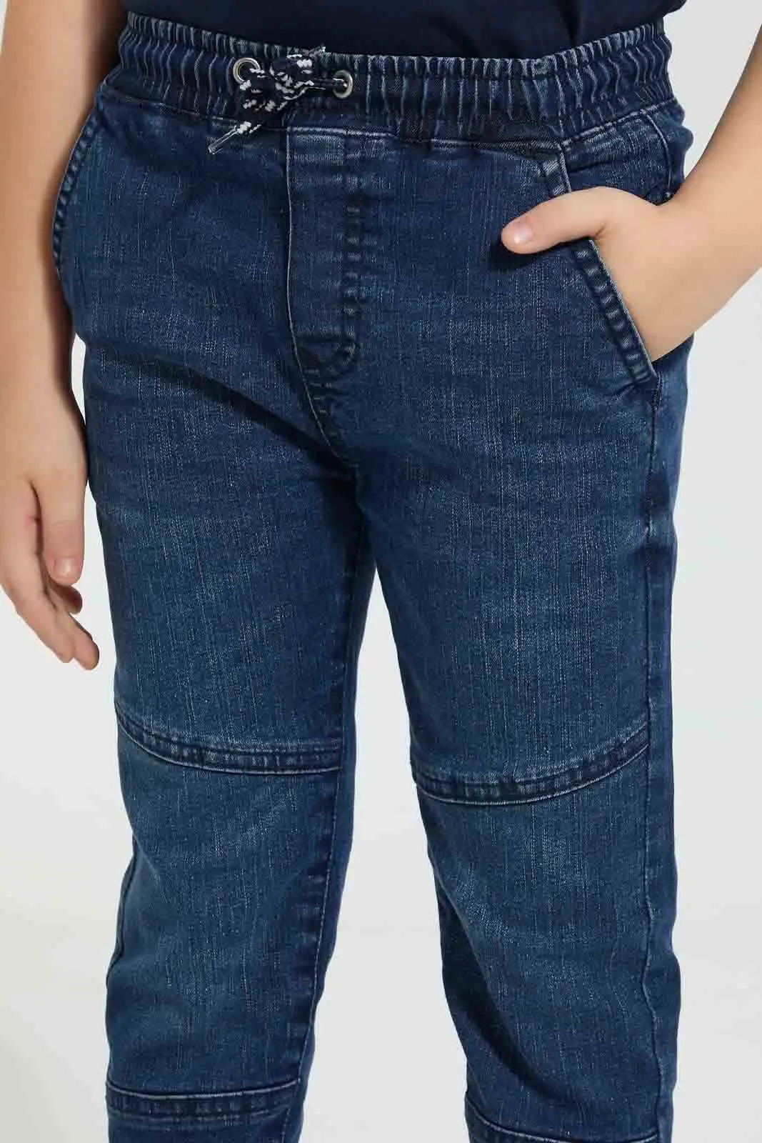 Navy Panelled Jean