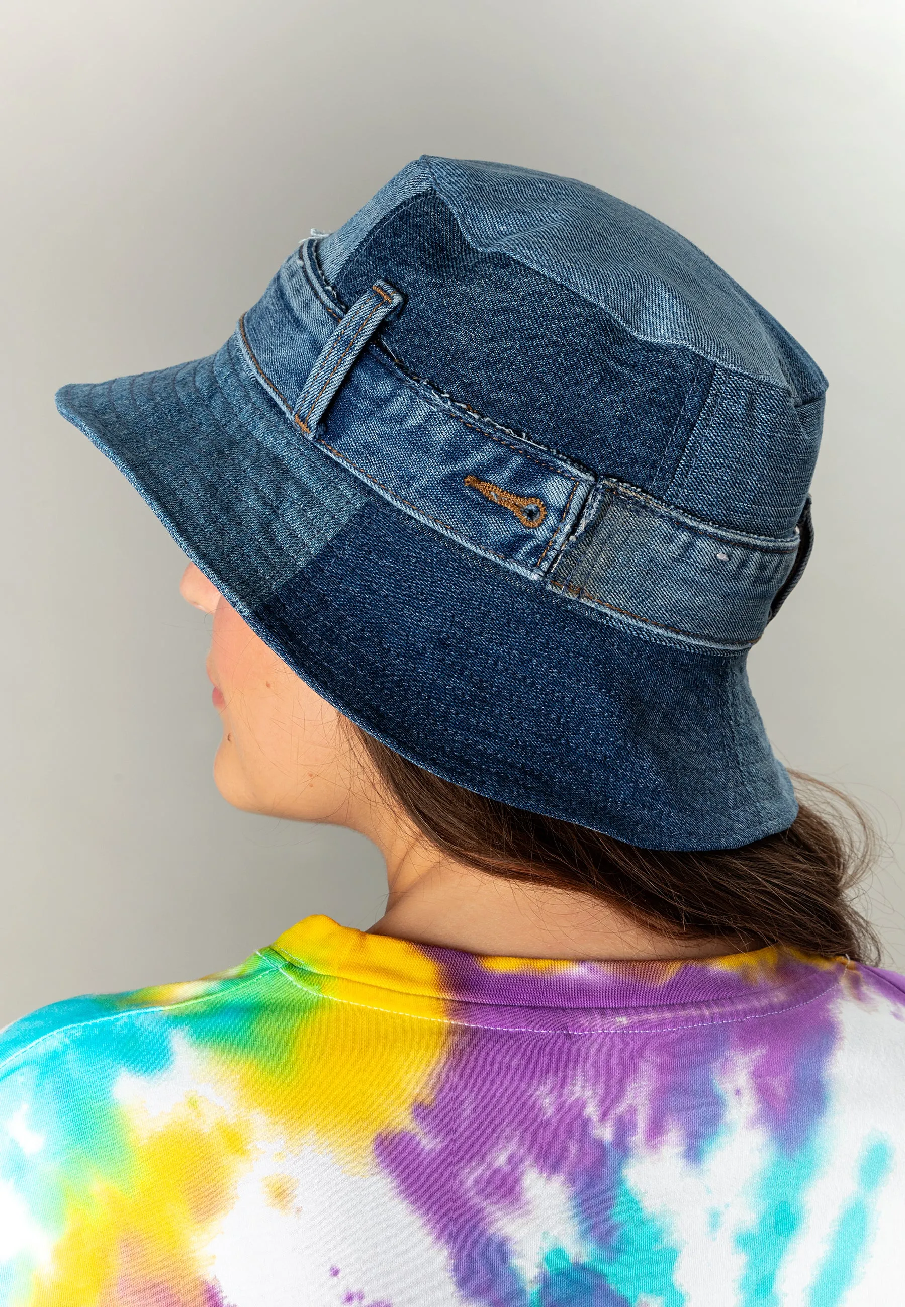 Nova Upcycled Denim Bucket Hat