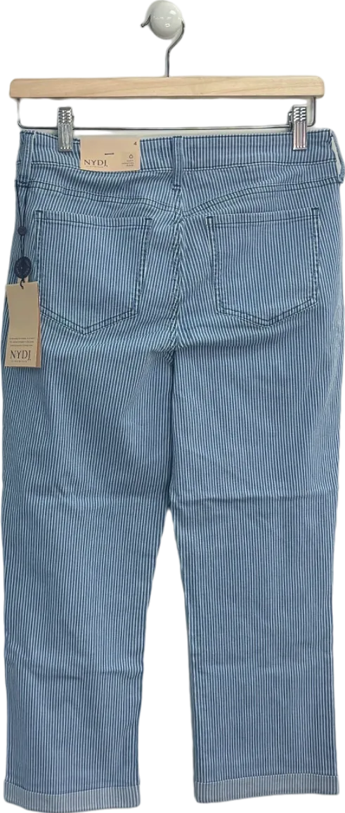 NYDJ Blue Striped Chloe Crop Jeans UK 10