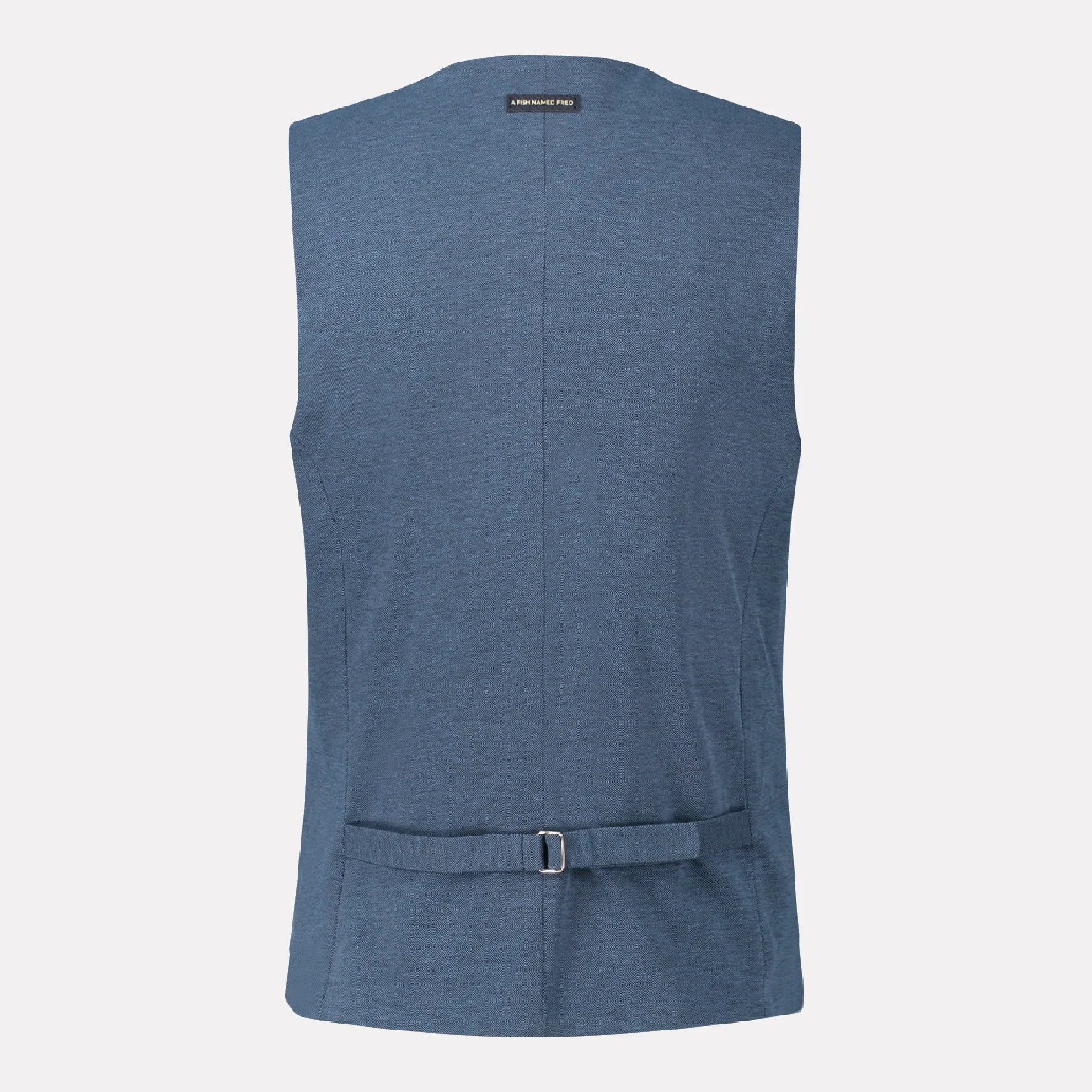 Pique Slim Fit Fashion Waist Coat / Jeans Blue