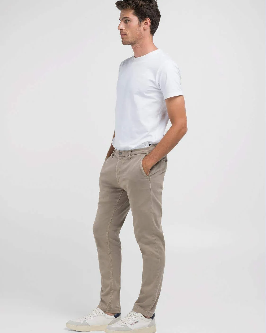 Replay Zeumar Hyperchino Colour XLITE Slim Mens Jeans - Sand