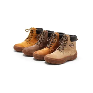 Retro Soft Leather Martin Boots For Women Round Toe Short Boots in Camel/Yellow/Apricot/Grey