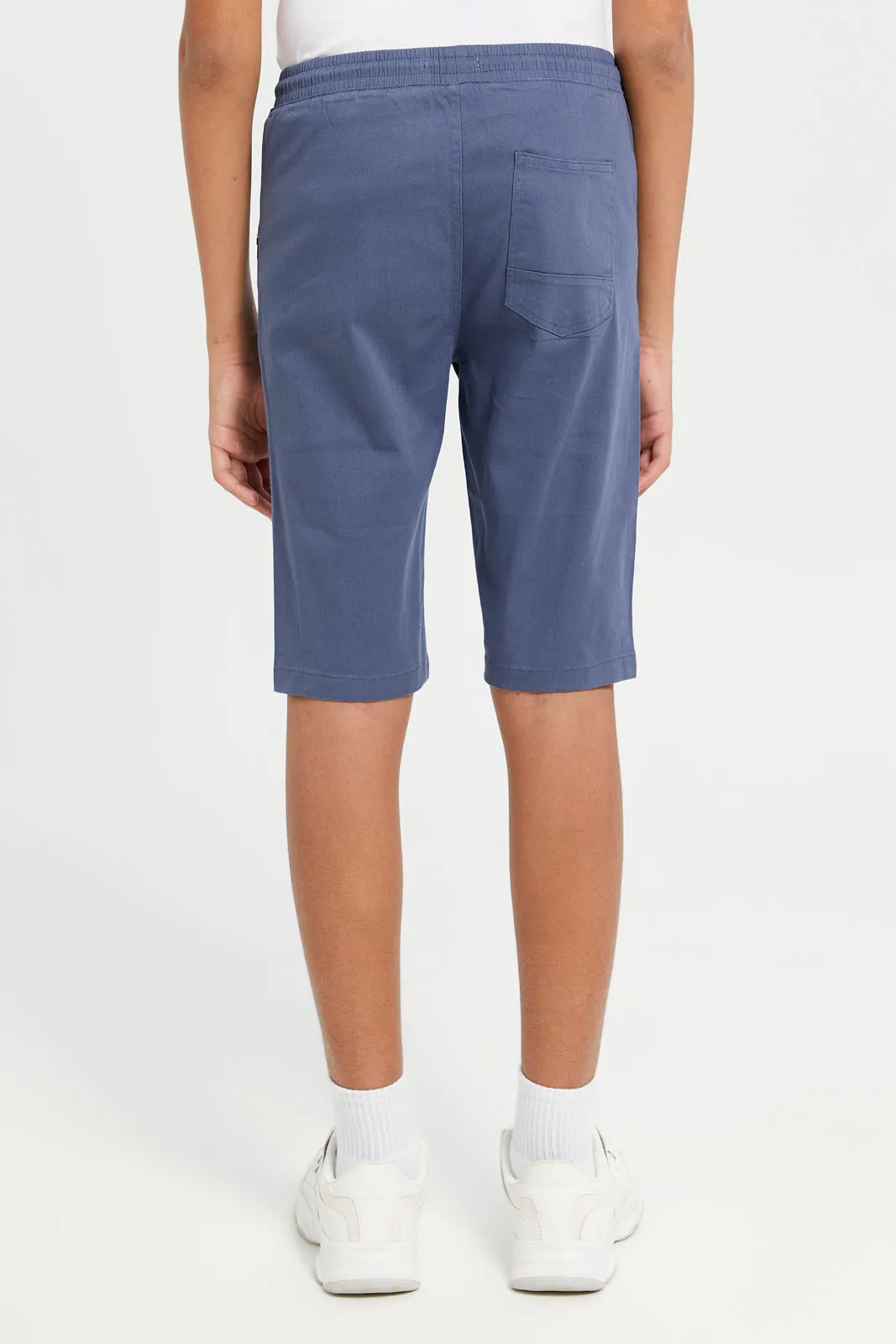 Senior Boys Blue Pull On Trouser Shorts