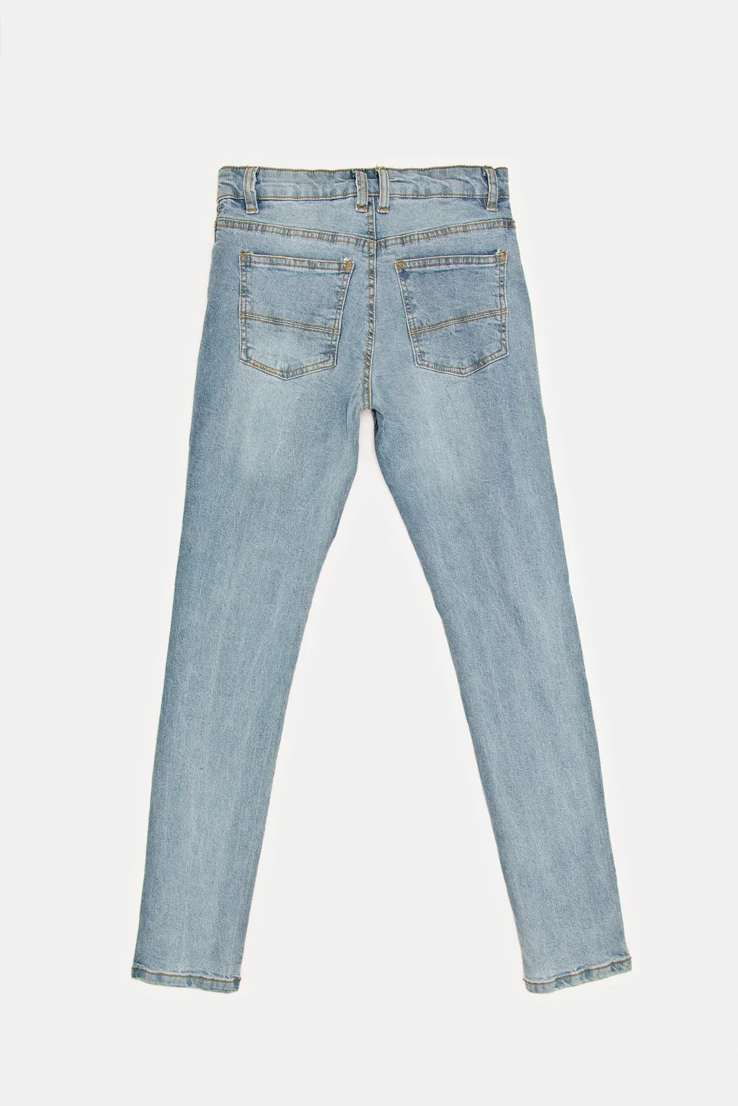 Senior Boys Blue Ripped Jeans